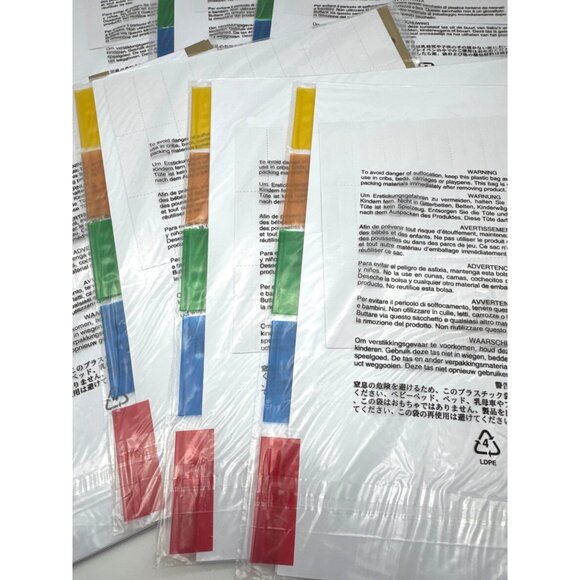 5-Tab Binder Dividers with tags, Insertable Multicolor Big Tabs, 10 Set Lot New - Picture 2 of 3